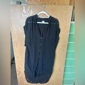 Malia Mills black cotton cover up size small